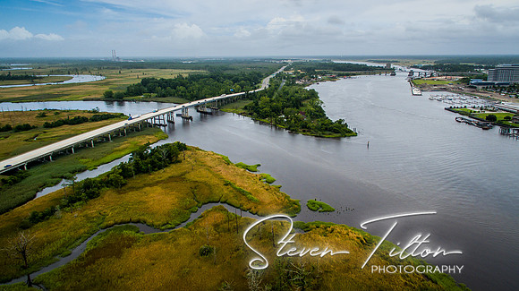 Aerial views of Wilmington, NC