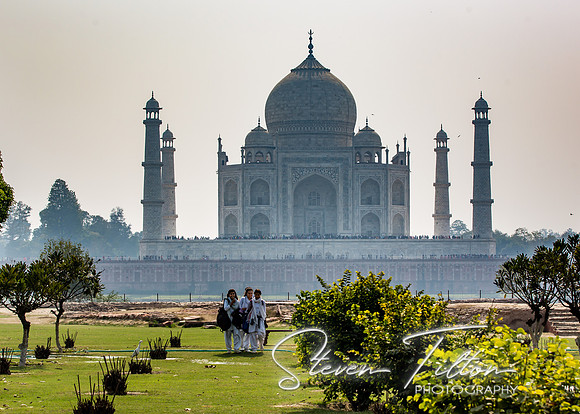 The Taj Mahal across the Yamuna River